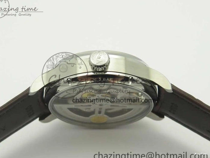 MIROTIME 0127 Lightweight Portuguese Tourbillon IW504602 SS ZF Best Edition Gray Dial on Brown Leather Strap 7177